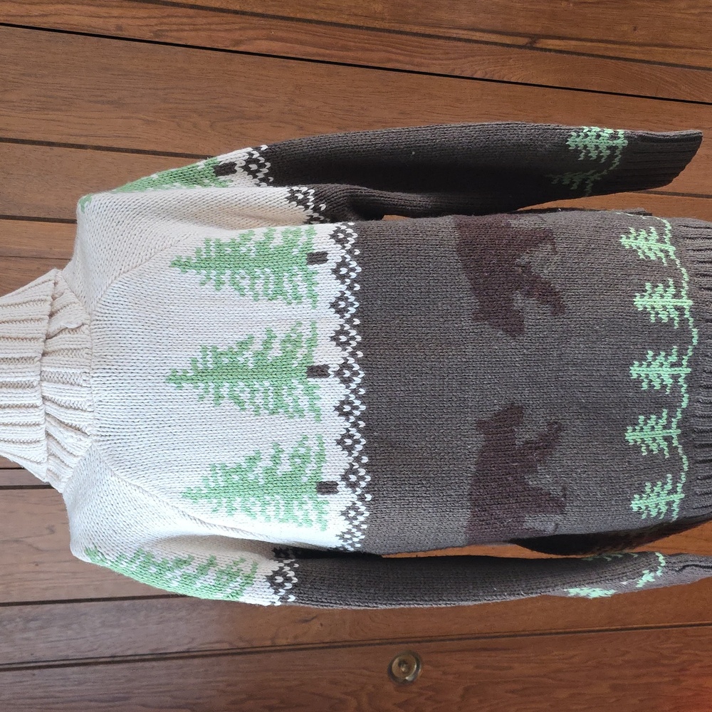 Eddie Bauer zip-front cowichan cardigan - Picture 7 of 8